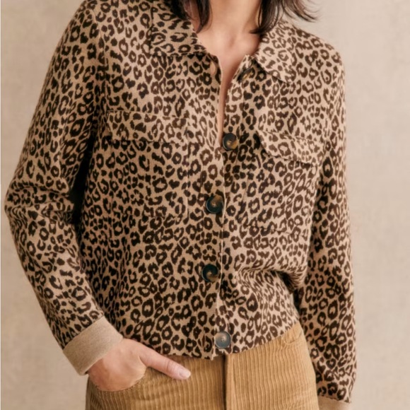 Sezane Leopard Print ‘Betty’ Cardigan XXL SOLD OUT NWT - Picture 3 of 3
